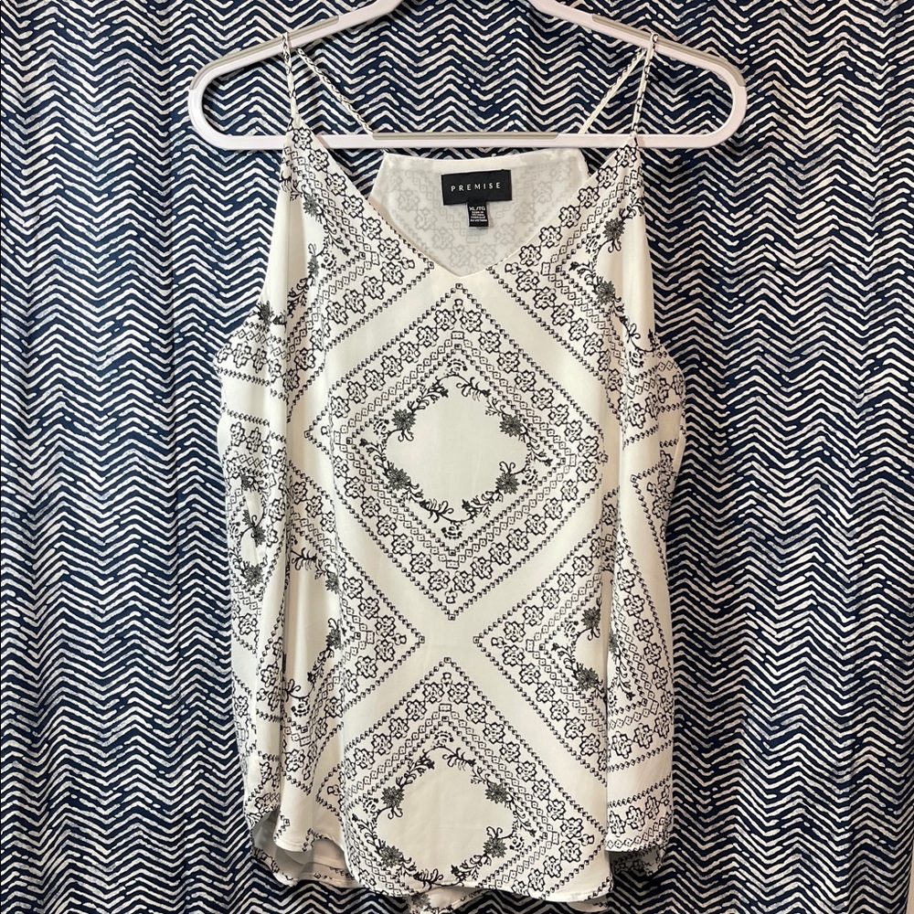 Premise Black and White Patterned Top